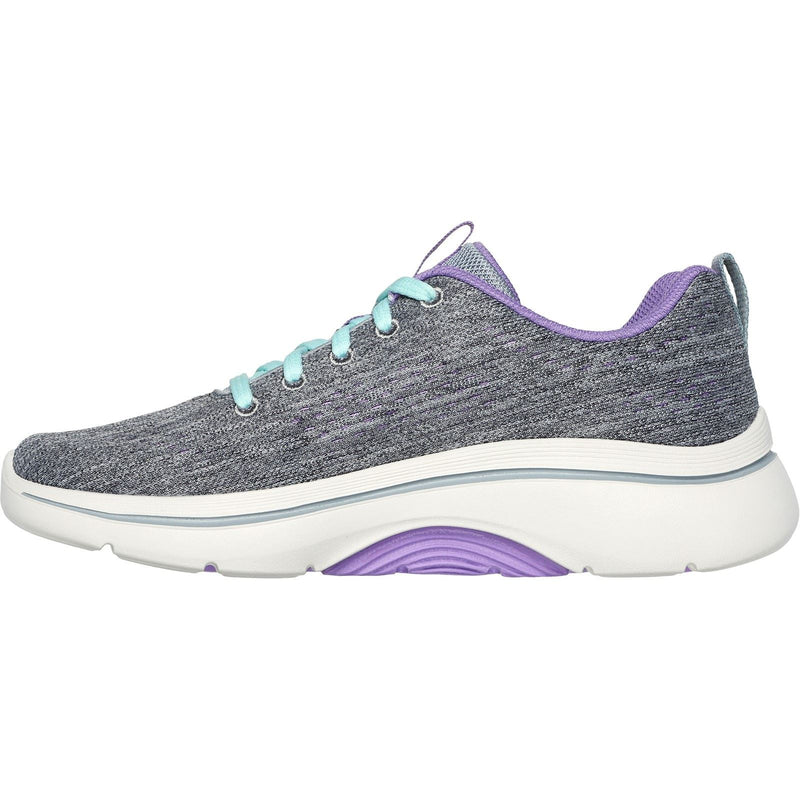 Skechers GO WALK Arch Fit 2.0 Vivid Sunset Textile Damengrau/Lavendel Sneakers