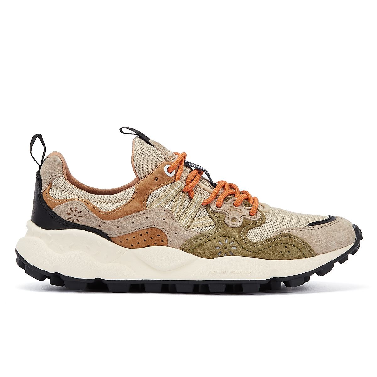 Flower Mountain Yamano 3 Grau/Orange Wildledersneakers