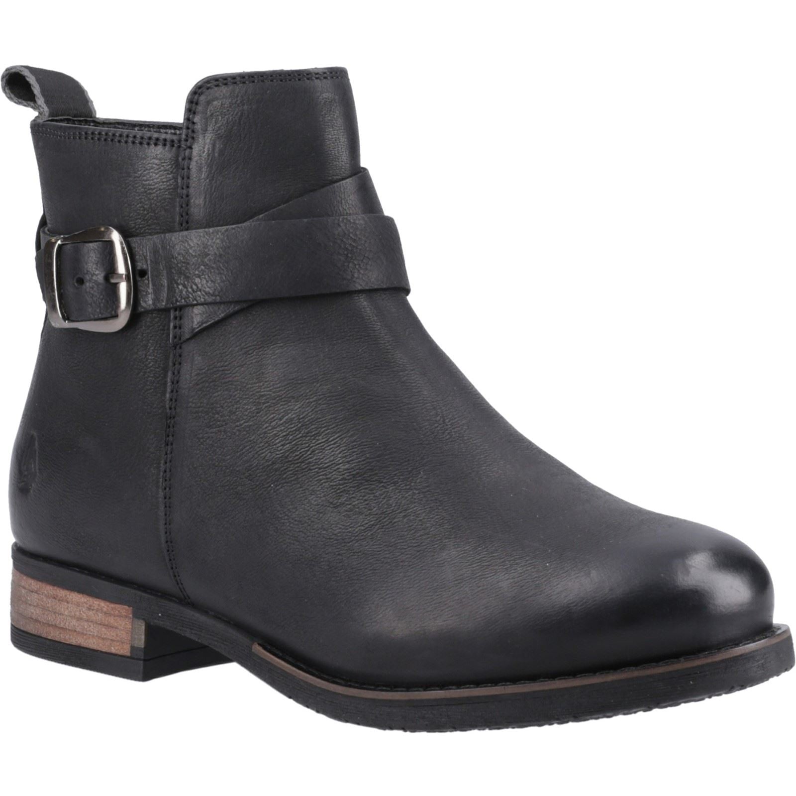 Hush Puppies Elise Damen Schwarze Farbe Lederstiefel