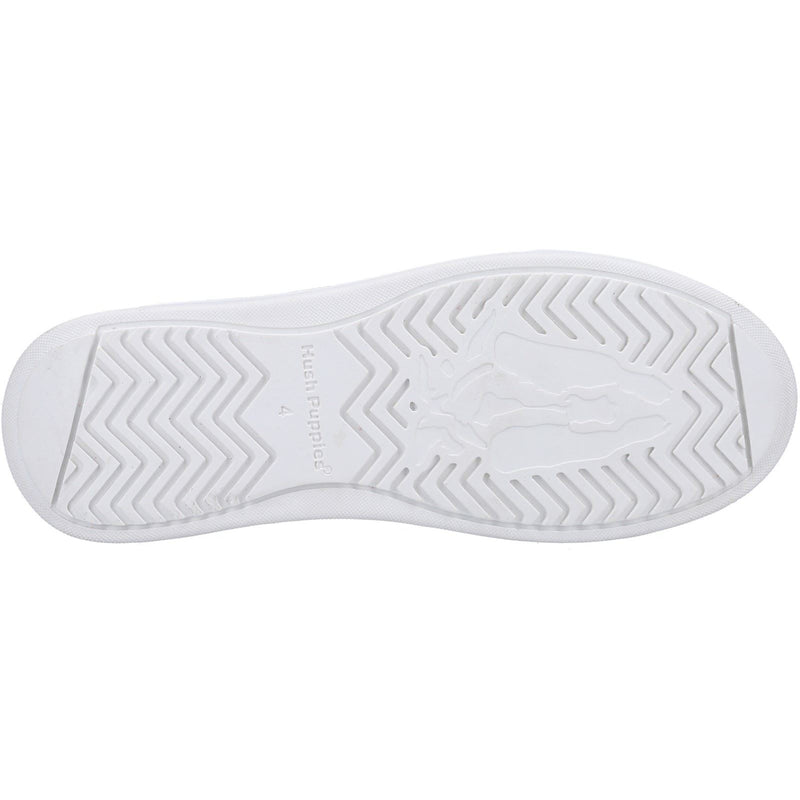 Hush Puppies Camille Leder Damen Weiße Turnschuhe