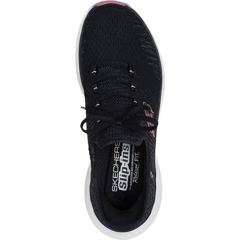 Skechers Edgeride Impression Damen Stoffschuhe In Schwarz/Rosa