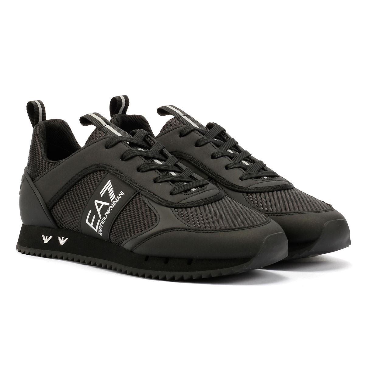 EA7 Black & White Carbon Herren Schwarze Turnschuhe