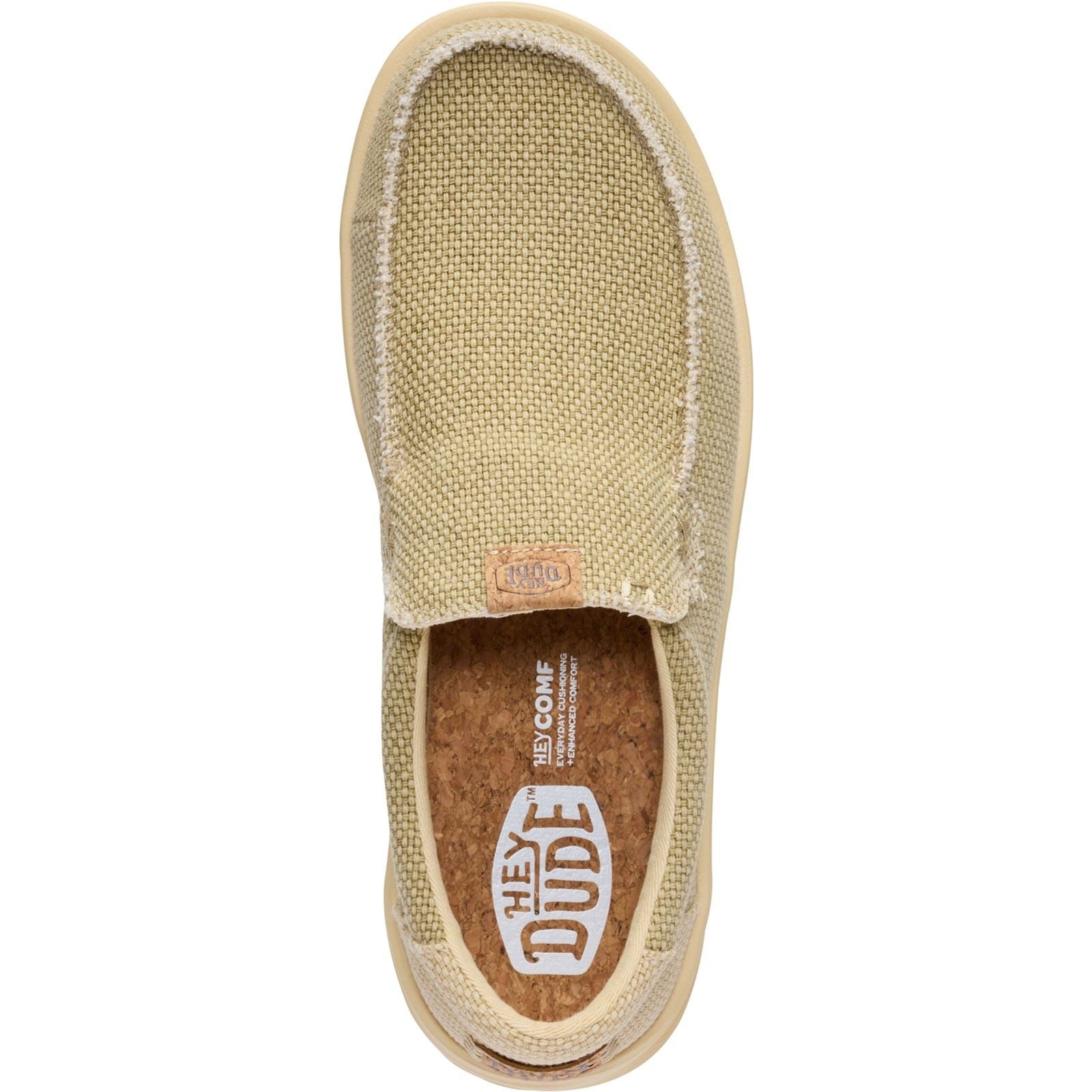 HEYDUDE Mikka Braided Textil Herren Olivgrau/Boulder Tan Loafer