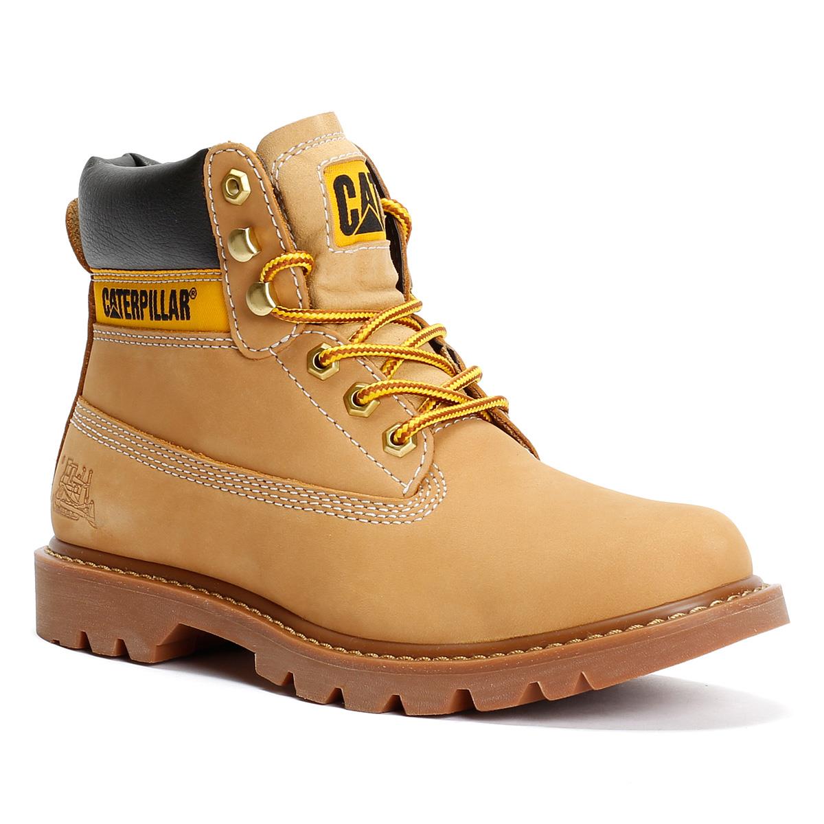 Caterpillar Colorado 2.0 Tractor Leder Herren Beigefarbene Stiefel