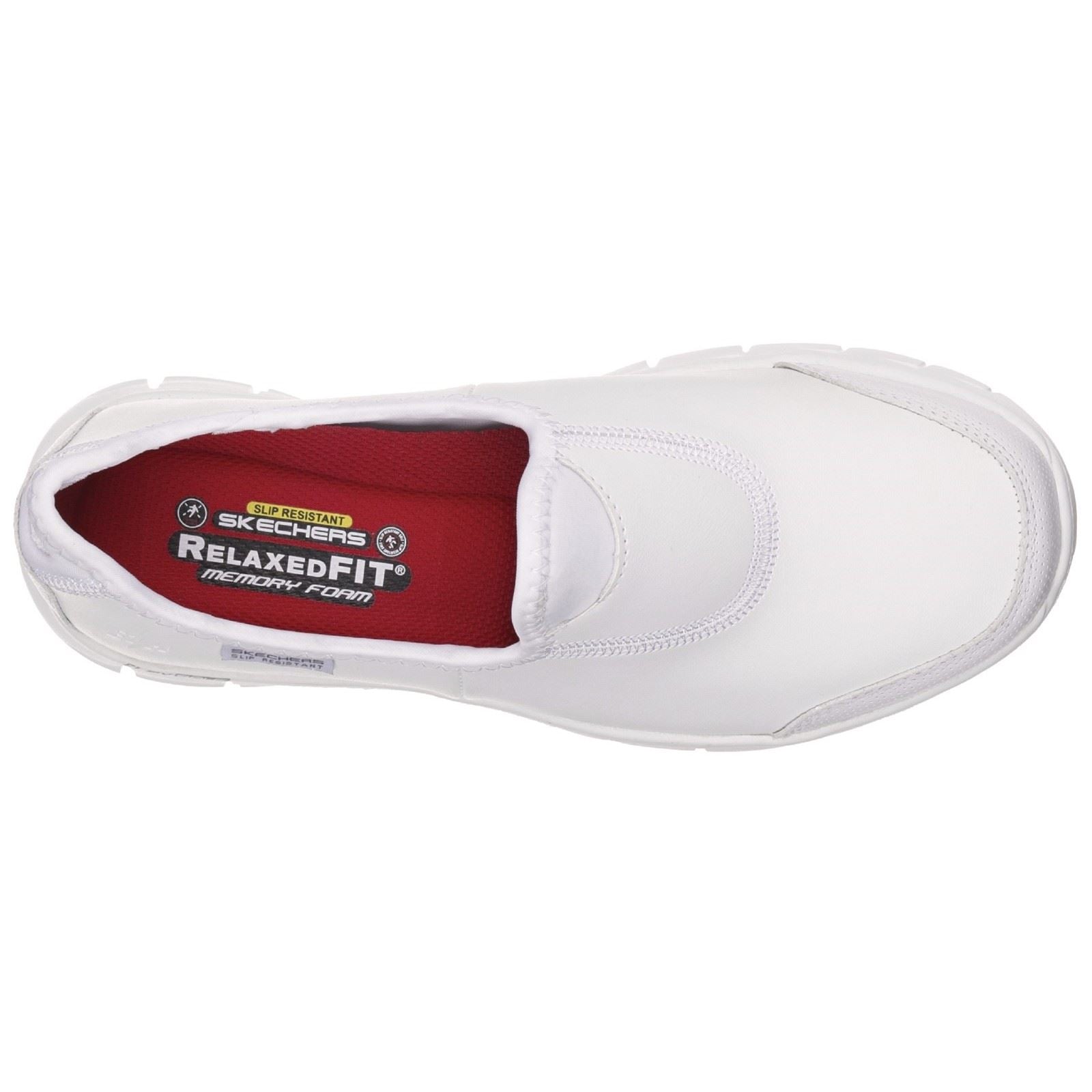 Skechers Workwear Sure Track Damen Sneaker Aus Weißem Leder