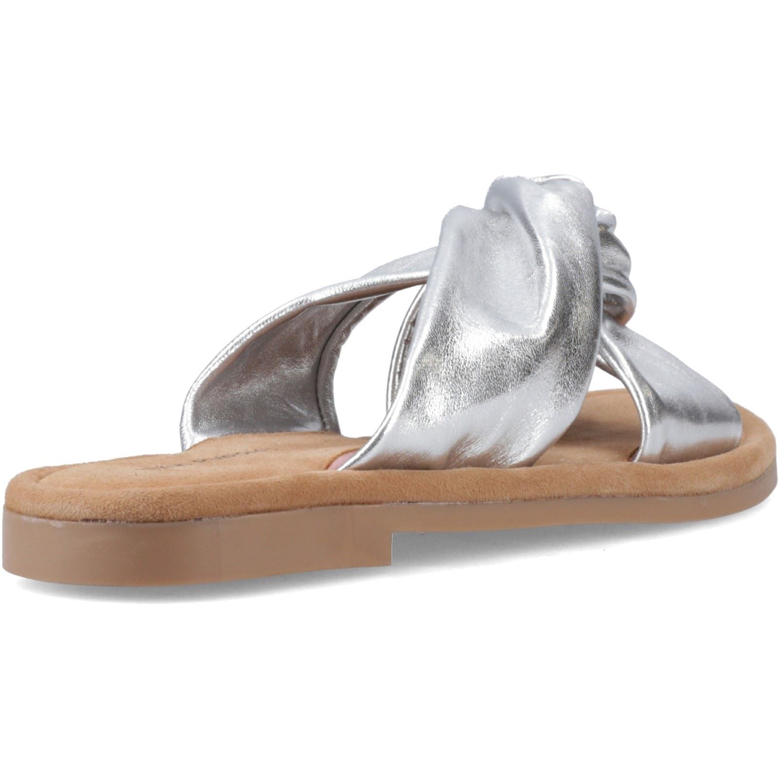Hush Puppies Amy Wide Fit Leder Damen Silber Sandalen