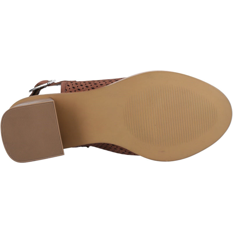 Hush Puppies Louise Heeled Damen Sandalen Aus Braunem Leder