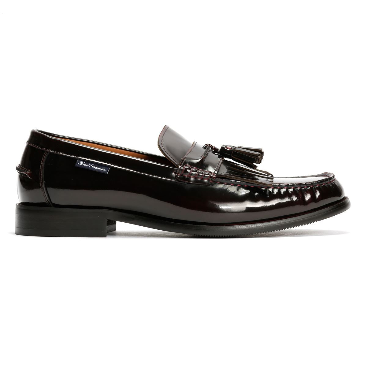 Ben Sherman Buster Leder Herren Rote Slipper