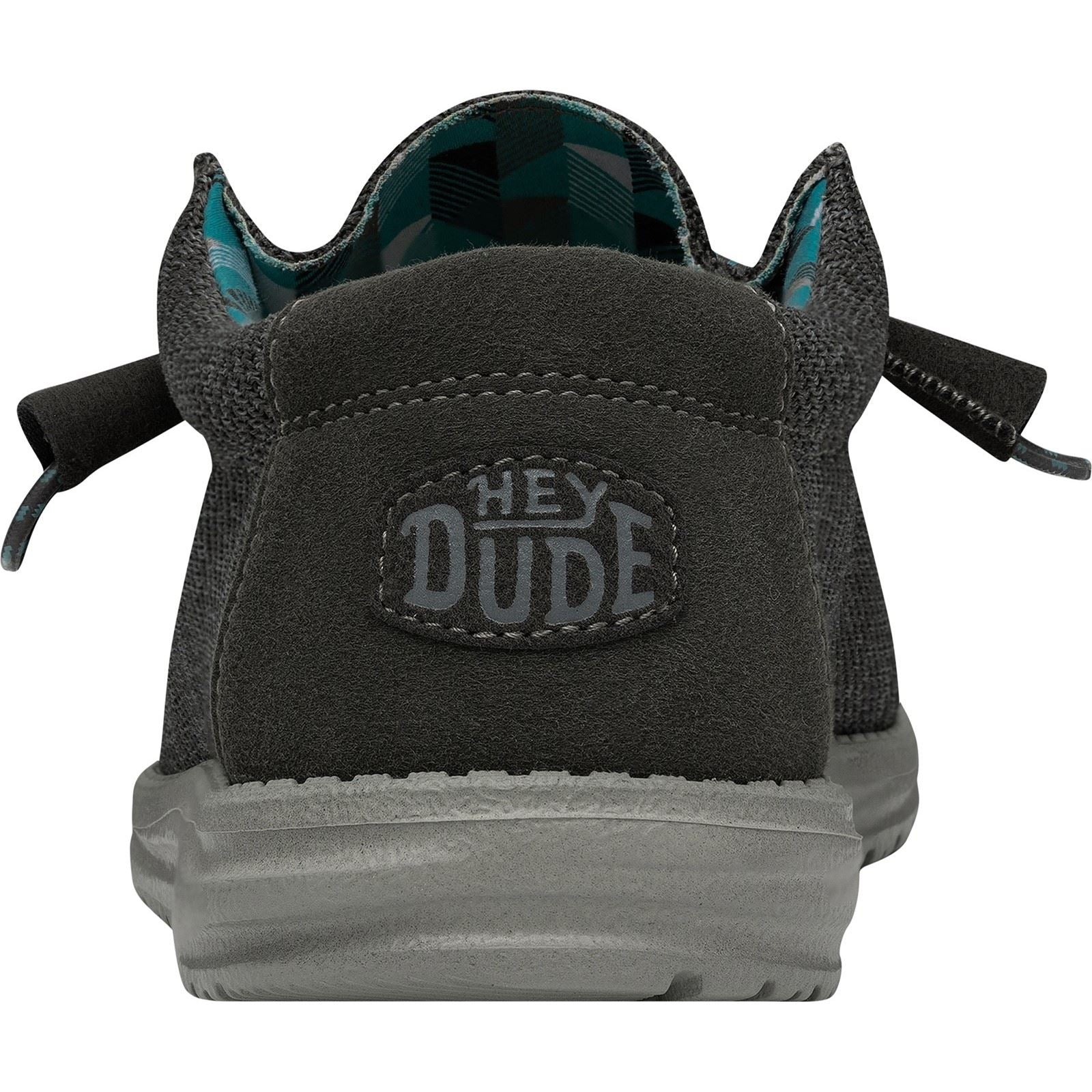 HEYDUDE Wally Sox Kunstwildleder Herren Bootsschuhe In Anthrazit