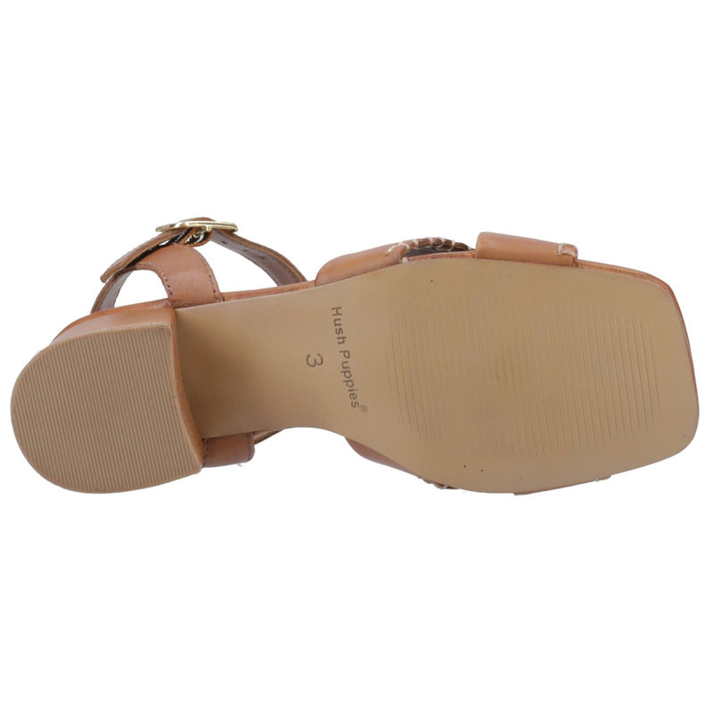 Hush Puppies Lyla Heeled Damen Sandalen Aus Leder In Tan