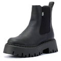 Buffalo Aspen Chelsea Damenlederstiefel In Schwarz
