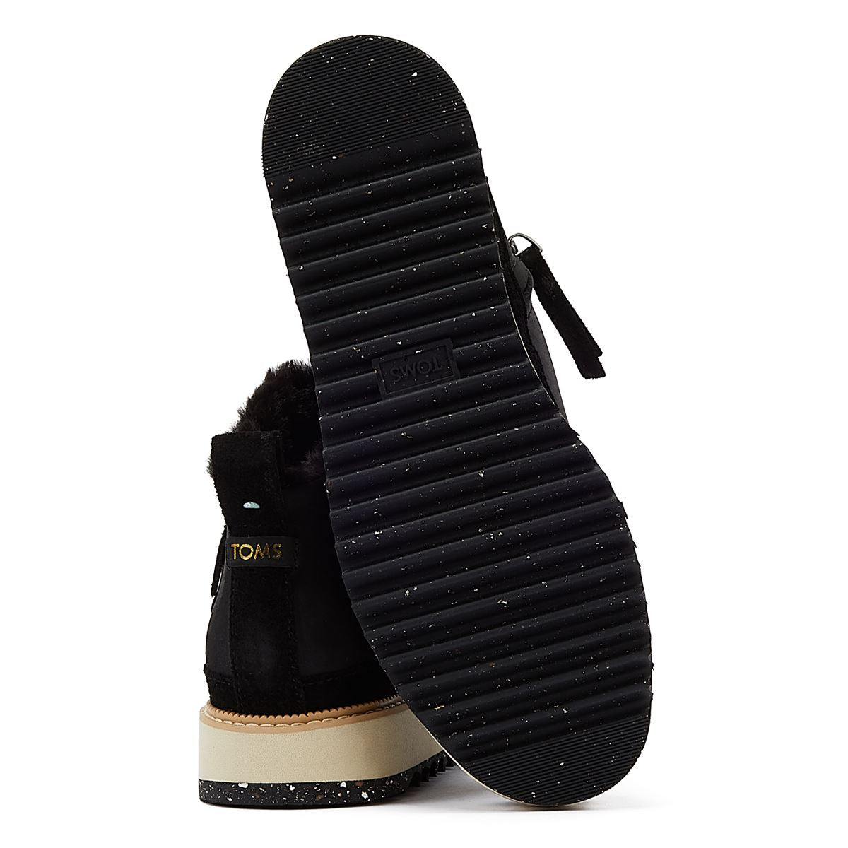 TOMS Marlo Damenstiefel Aus Schwarzem Geöltem Nubukleder