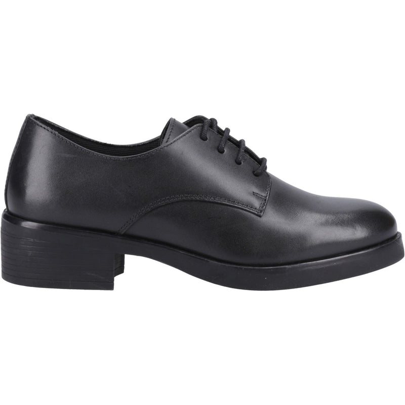 Hush Puppies Anastasia Senior Mädchenschuhe Aus Schwarzem Leder Mit Schnürung