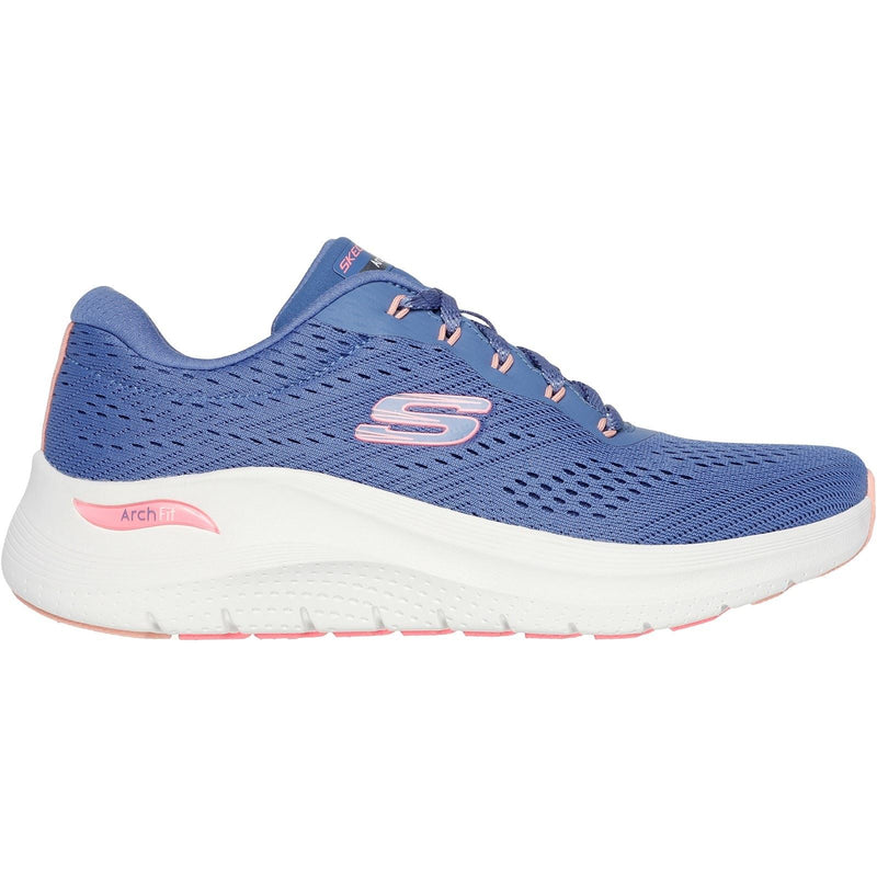 Skechers Arch Fit 2.0 Big League Damen Textil Sneaker In Blau/Rosa