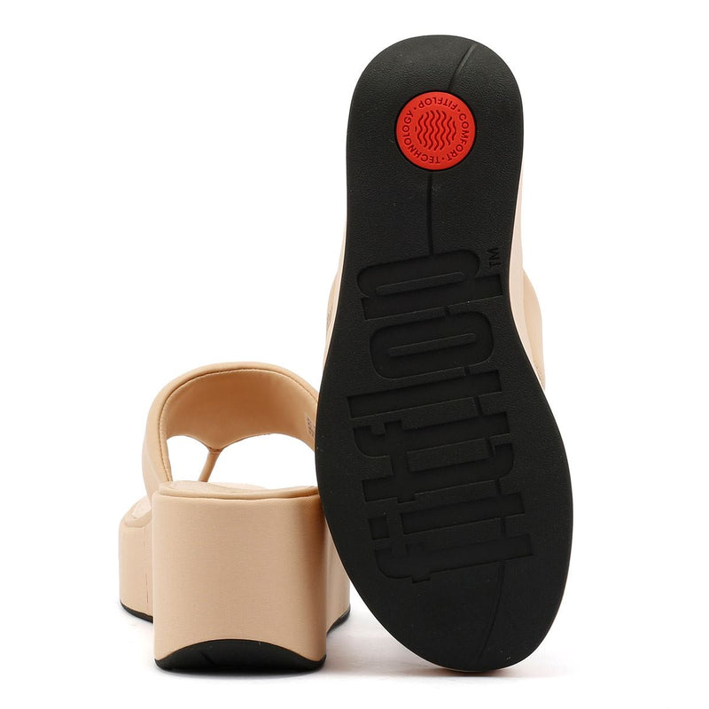 FitFlop Platfforms Wedge Damen Beige Sandalen