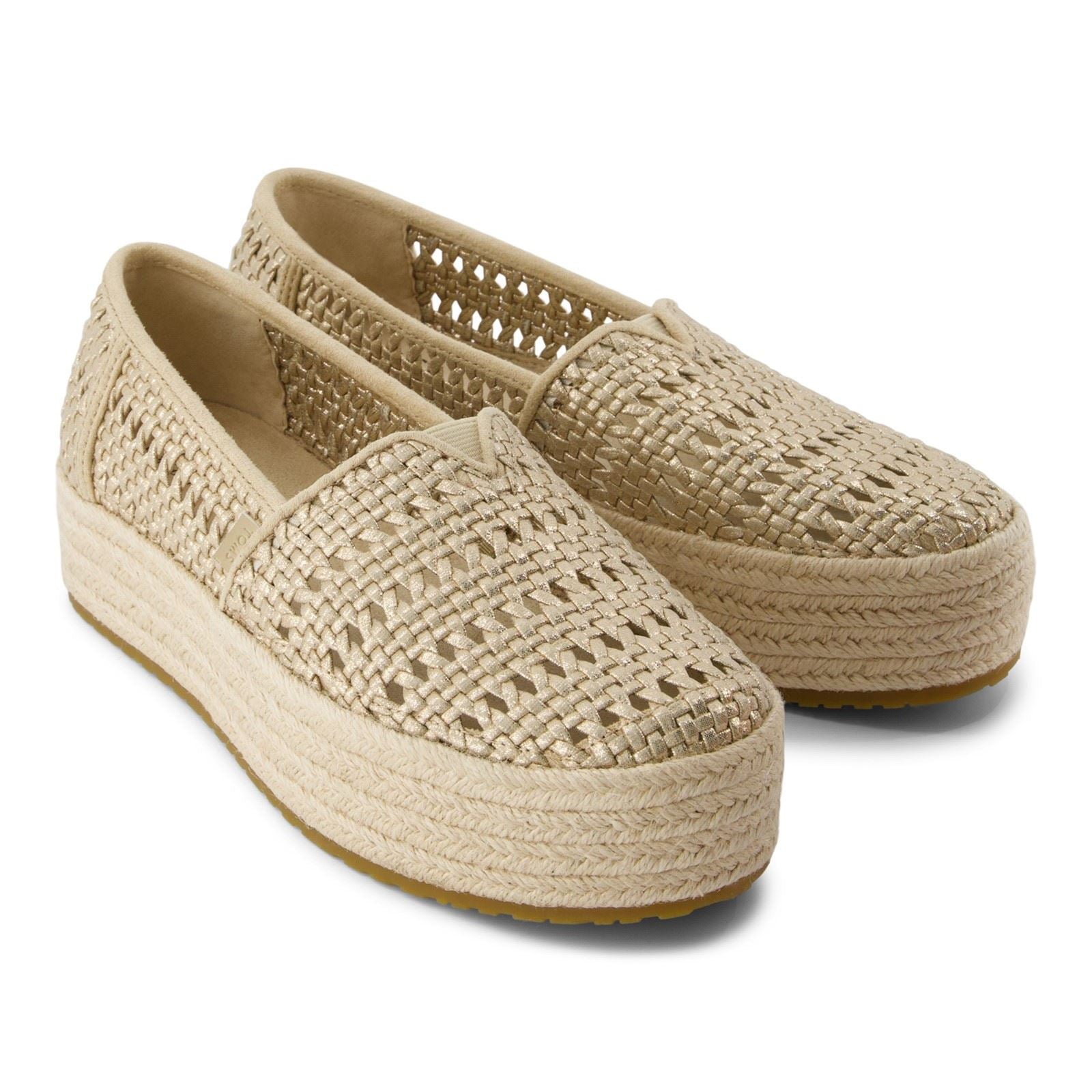 TOMS Valencia Textil Damen Champagner Espadrilles
