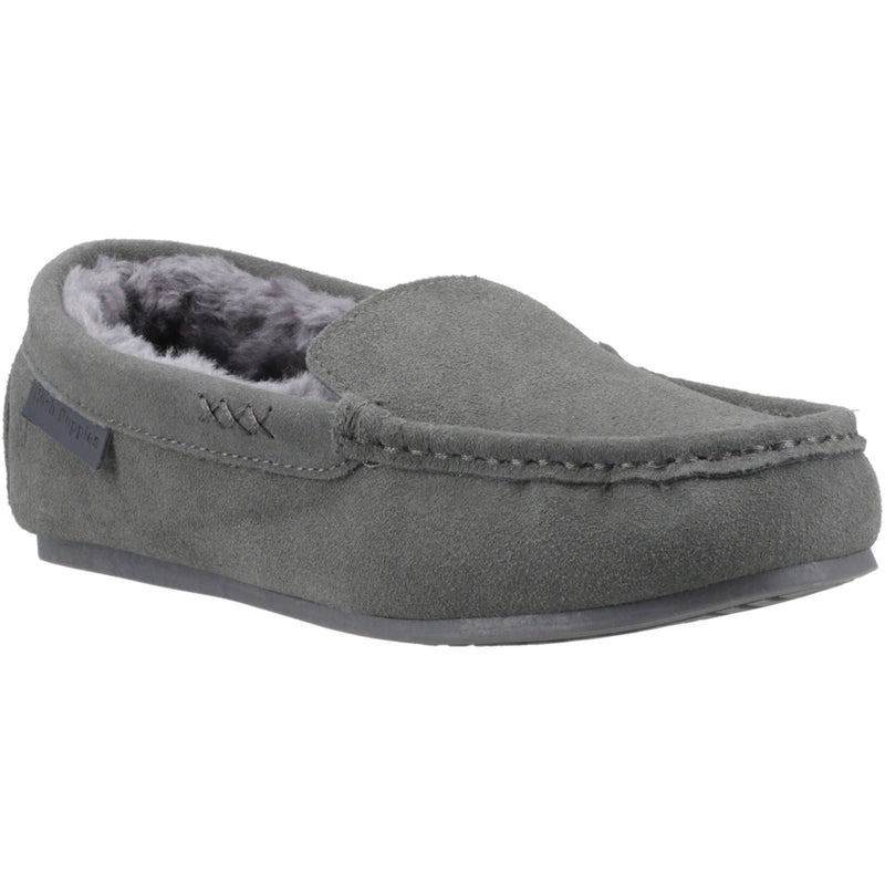 Hush Puppies Annie Mocassin Damen Hausschuhe aus Wildleder in Grau