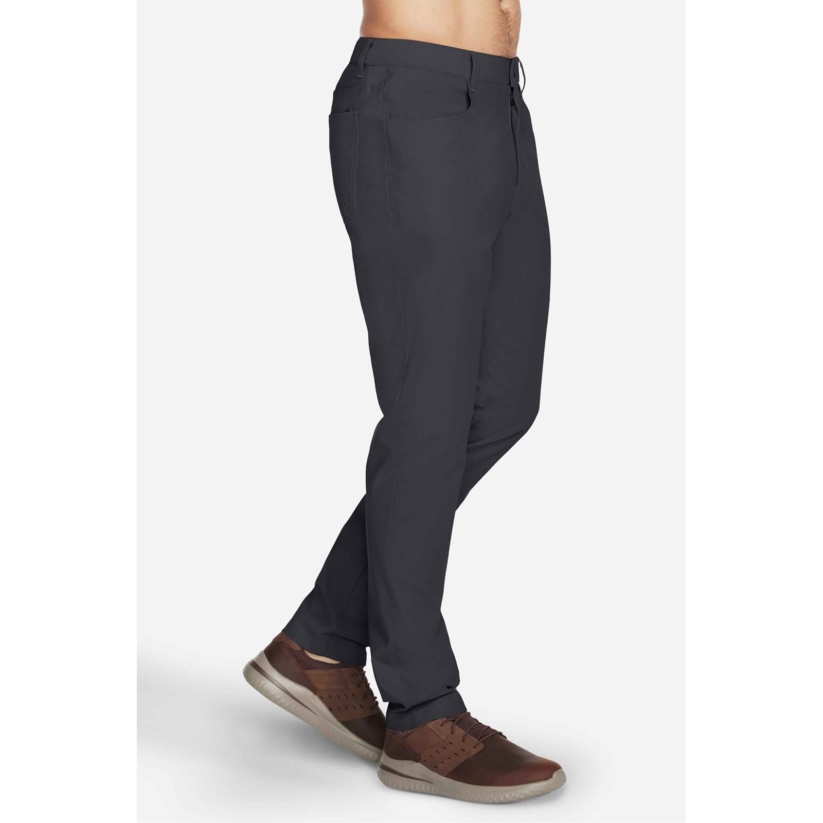 Skechers GO WALK Premium 5 Pocket Polyester Herren Schwarze Chino-Hosen