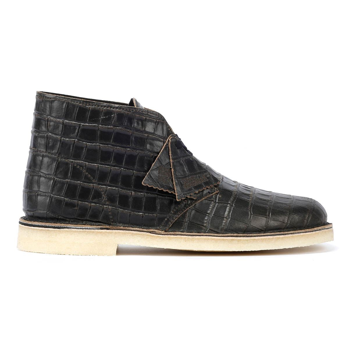 Clarks Originals Desert Harajuku Leder Herren Schwarze Stiefel
