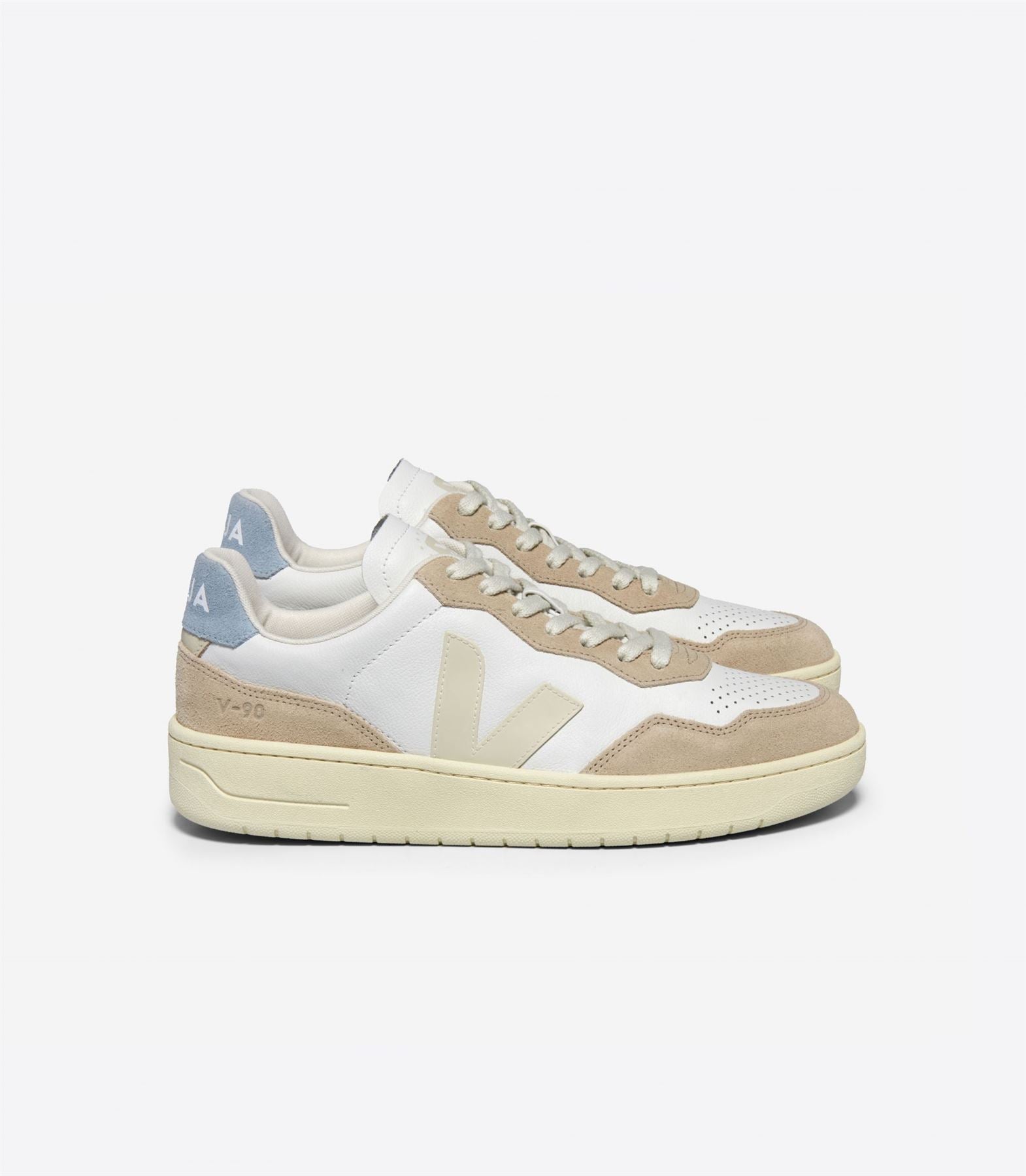 Veja V-90 Leder Herren Beige Sneakers