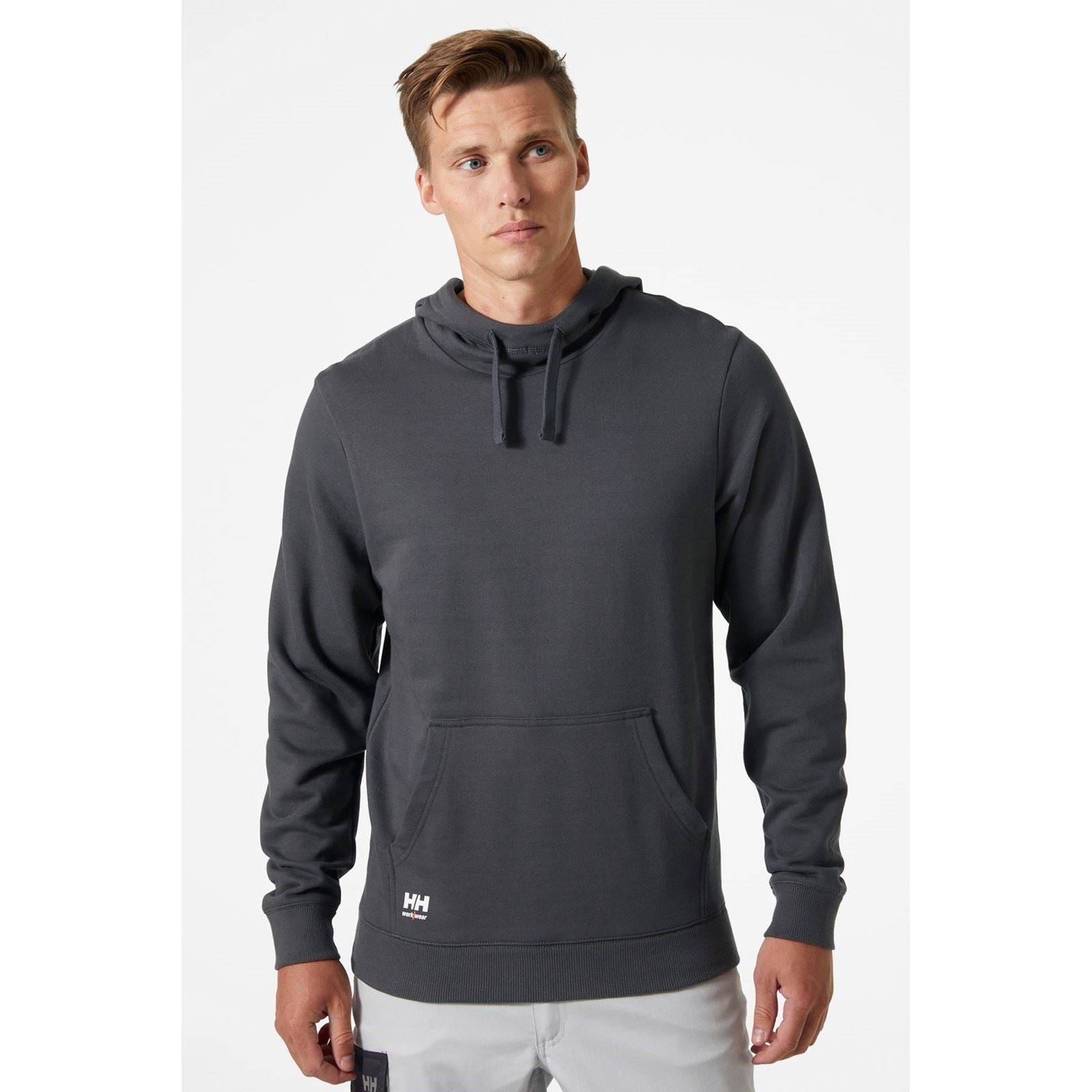 Helly Hansen Workwear Classic Baumwoll Herren Graues Kapuzensweatshirt