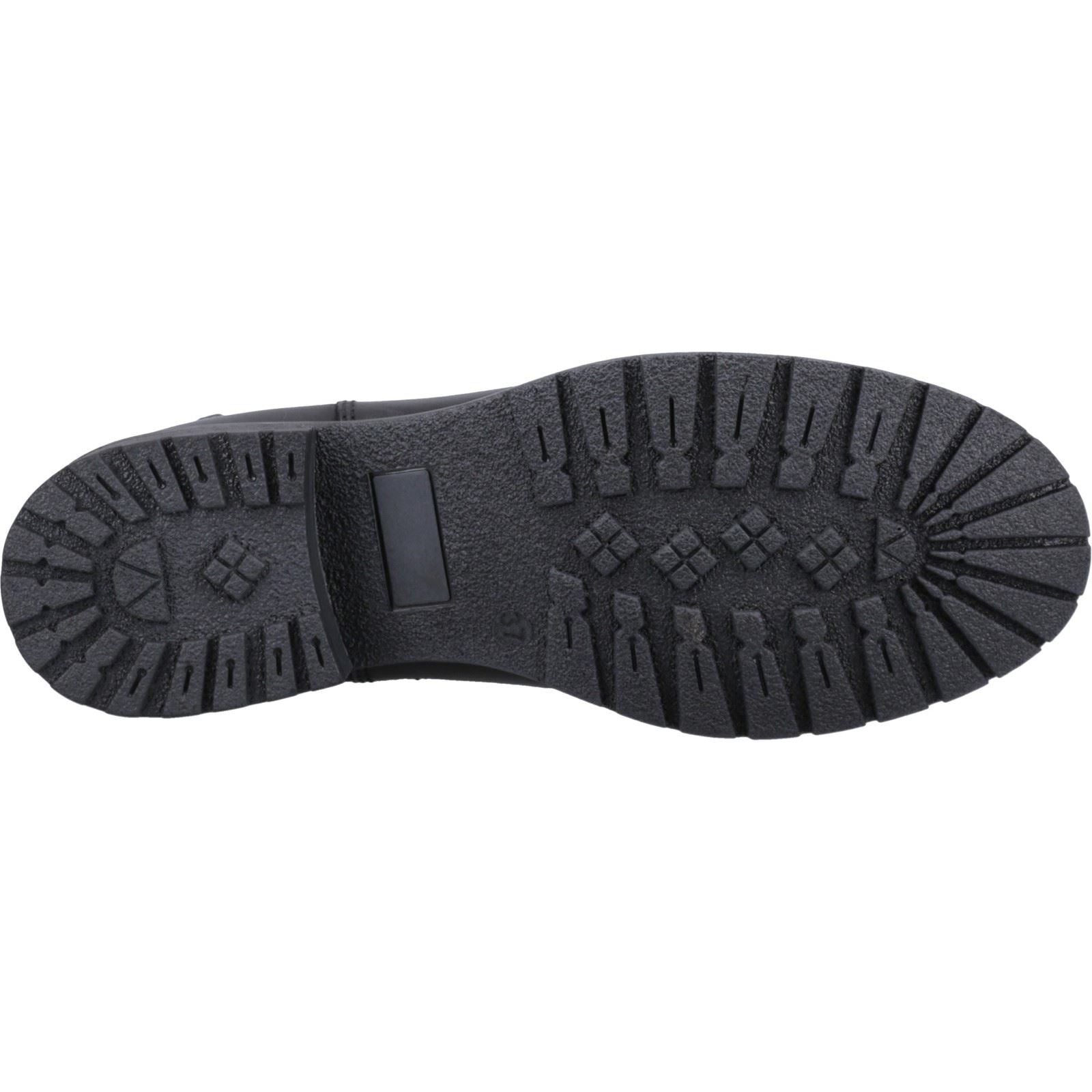 Hush Puppies Priya Leder Damen Schwarze Stiefel