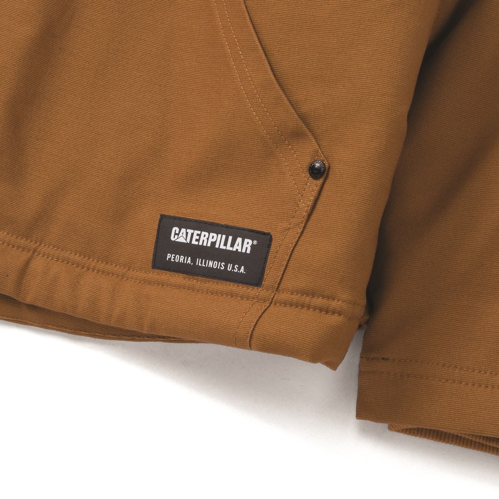 Caterpillar Hooded Sherpa Lined Herren Bronze Fleece Jacke
