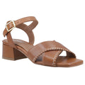 Hush Puppies Lyla Heeled Damen Sandalen Aus Leder In Tan