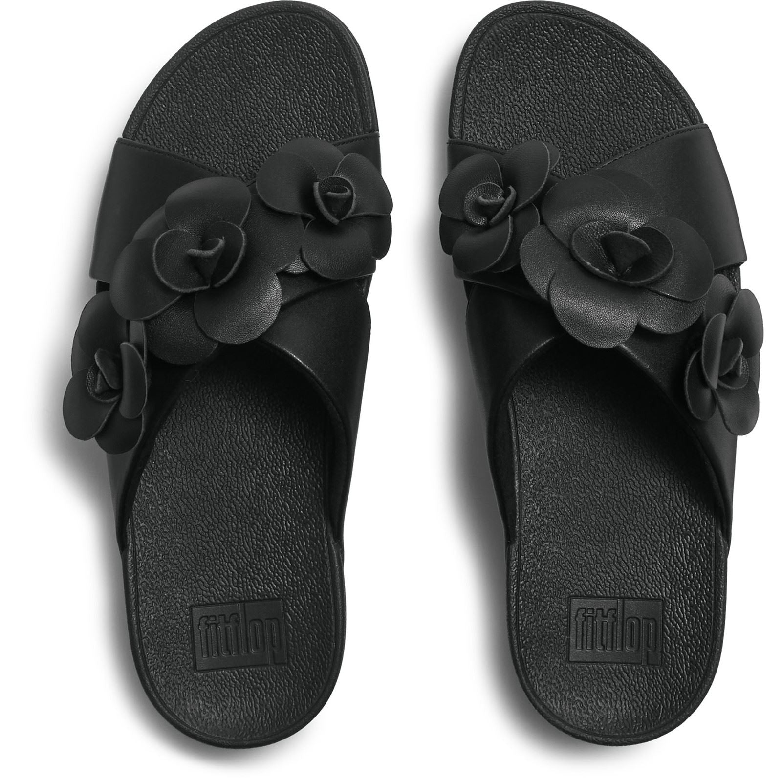 Fitflop Lulu Flower Polyurethan Damen Schwarze Farbe Sandalen