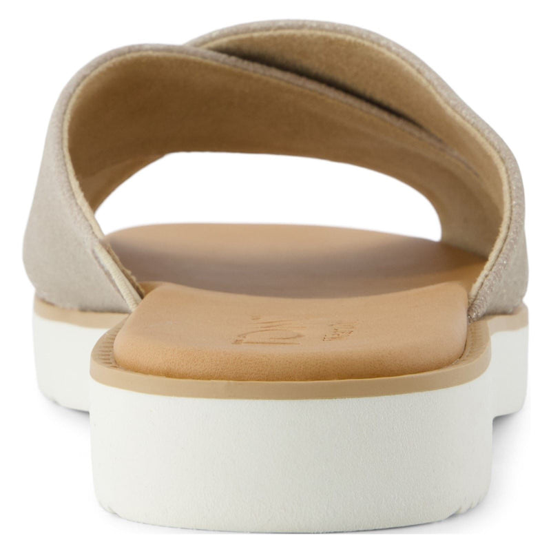 TOMS Mae Crossover Damen Sandalen Aus Champagnerleder