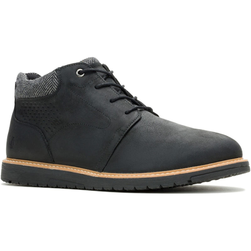 Hush Puppies Jenson Herren Schwarze Farbe Leder Knöchelstiefel