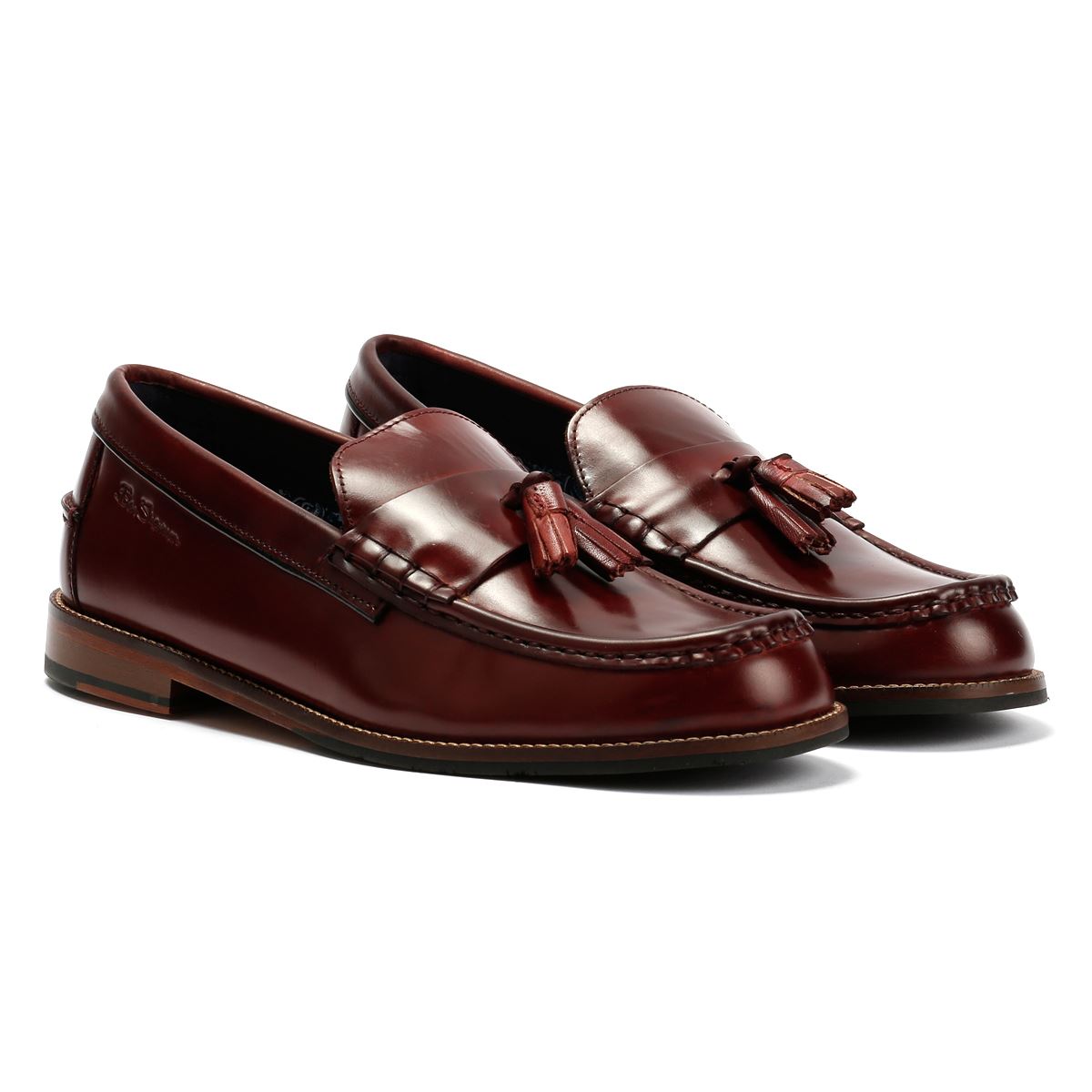 Ben Sherman Sid Leder Männer Rote Slipper