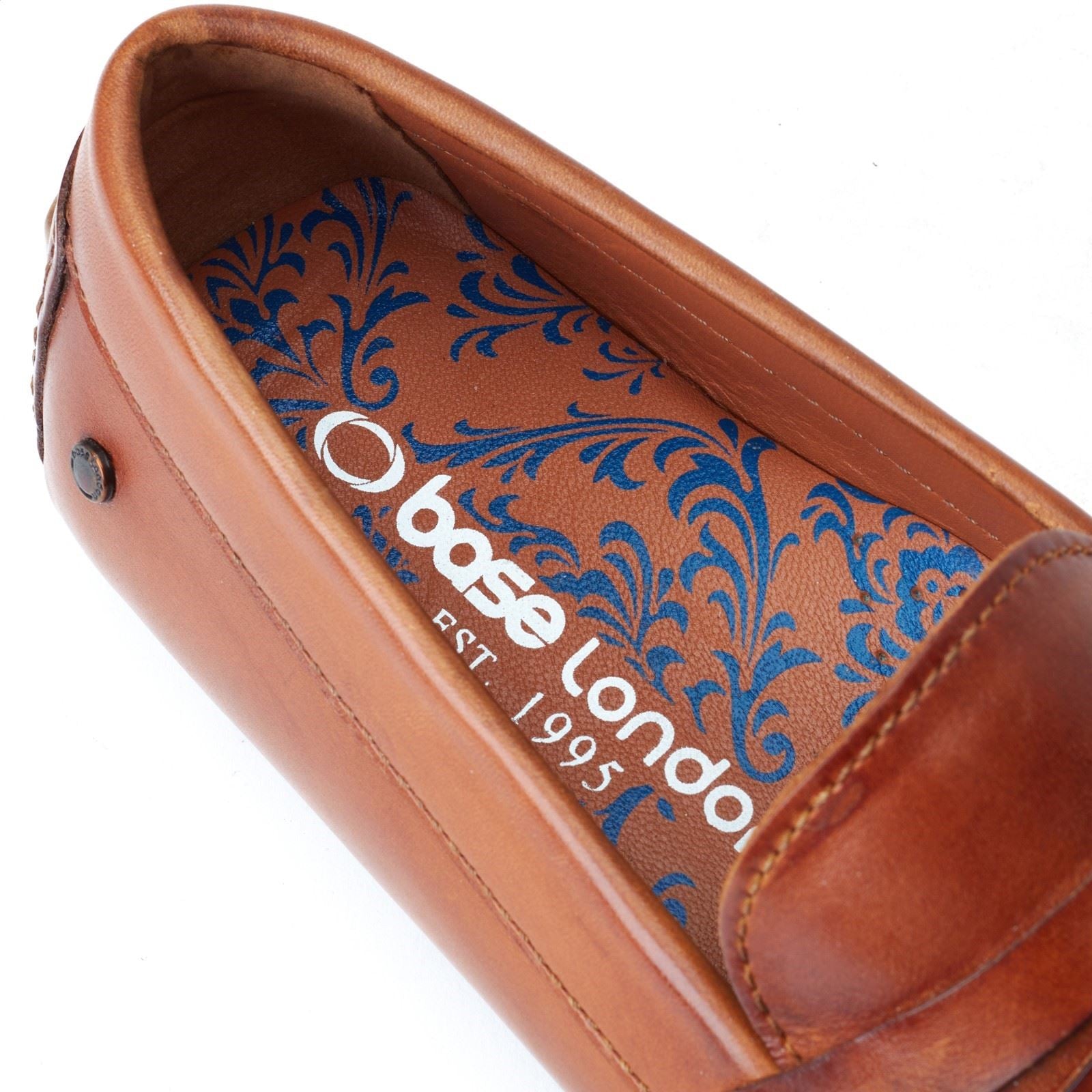 Base London Collins Driver Leder Herren Burnt Tan Loafer