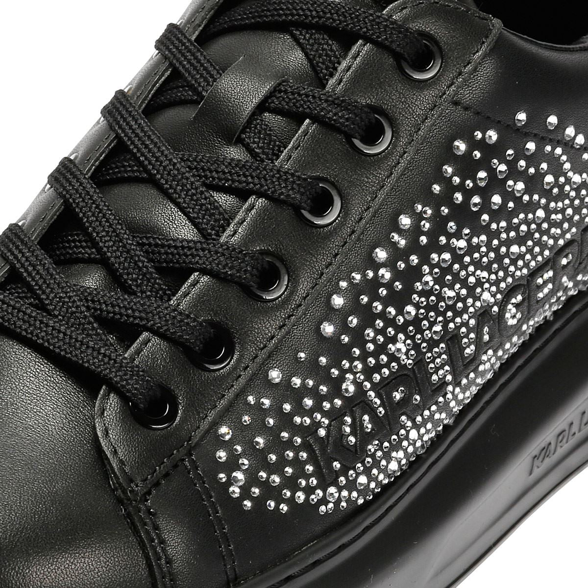 Karl Lagerfeld Kapri Konstellation Leder Damen Schwarze Sneaker