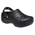 Crocs Classic Platform Lined Damen Clogs Aus Thermoplast In Schwarz