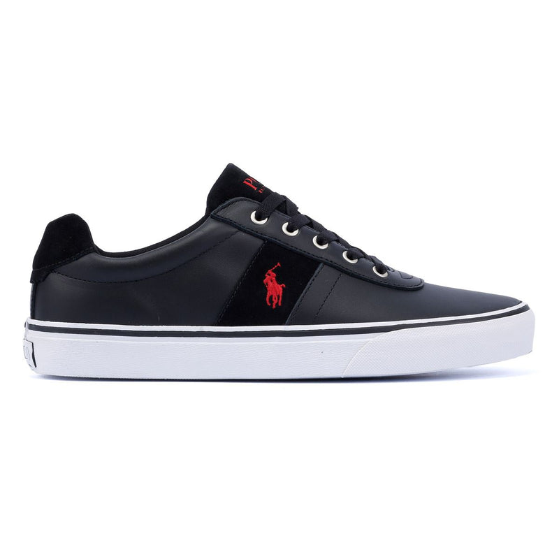 Ralph Lauren Hanford III Schwarze Farbe Ledersneaker Für Herren