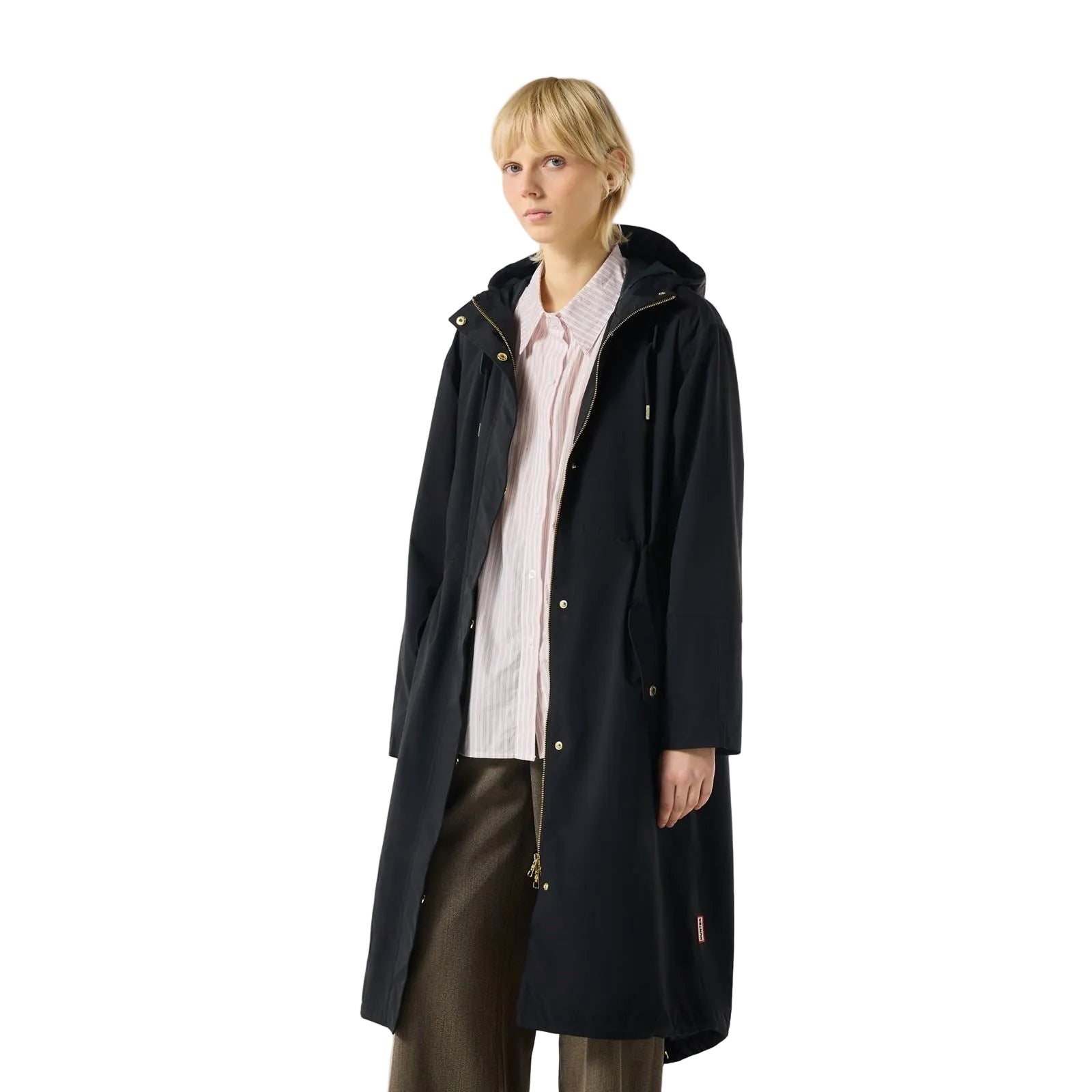 Hunter Original Parka Damen Schwarze Regenparkas