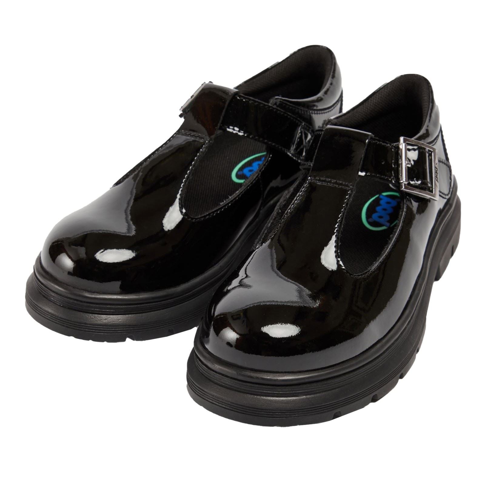 Pod Emilie Kunstleder Mädchen Schwarze Farbe Lackleder Slipper