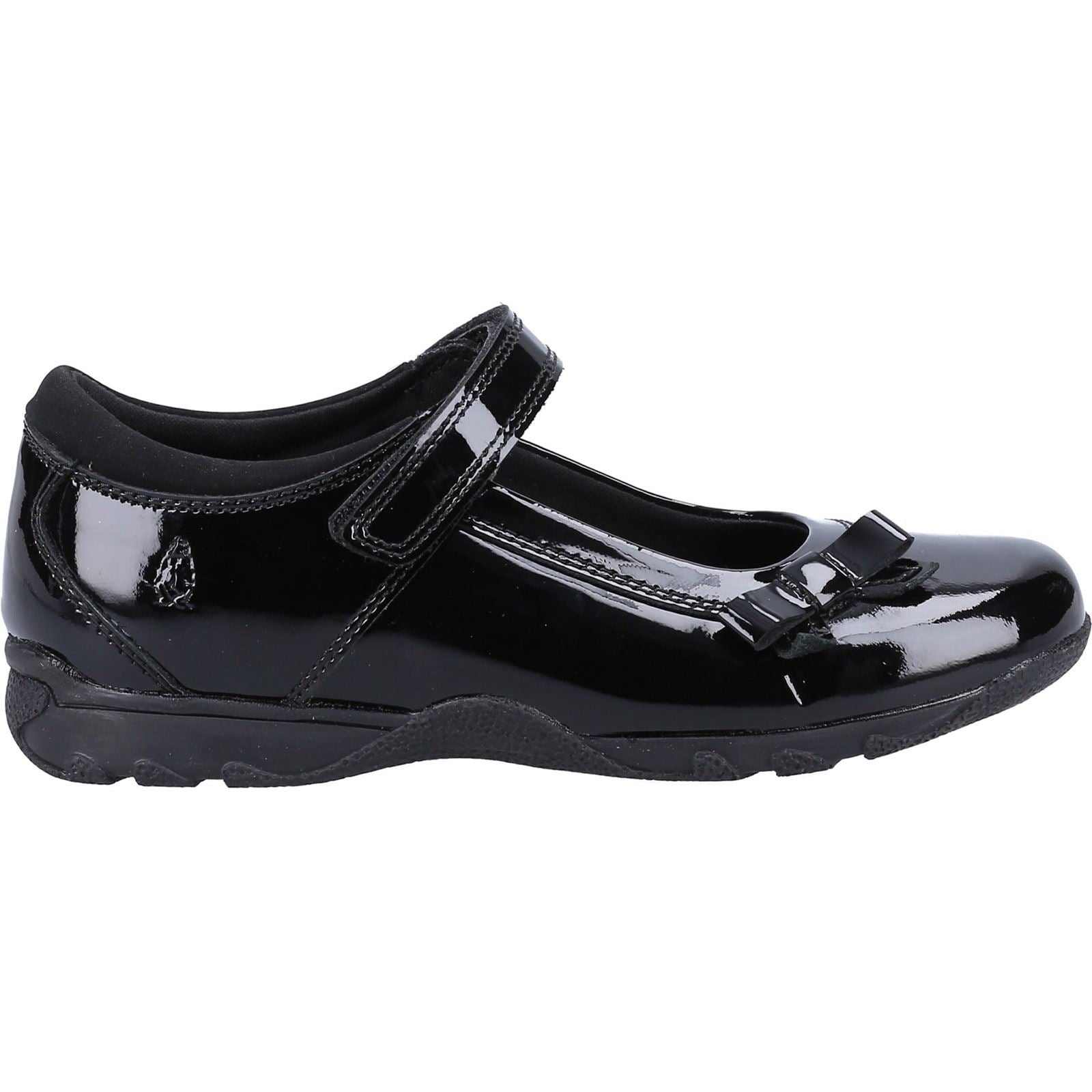 Hush Puppies CARRIE SCHOOL SHOE JNR Mädchenschuhe Aus Schwarzem Leder