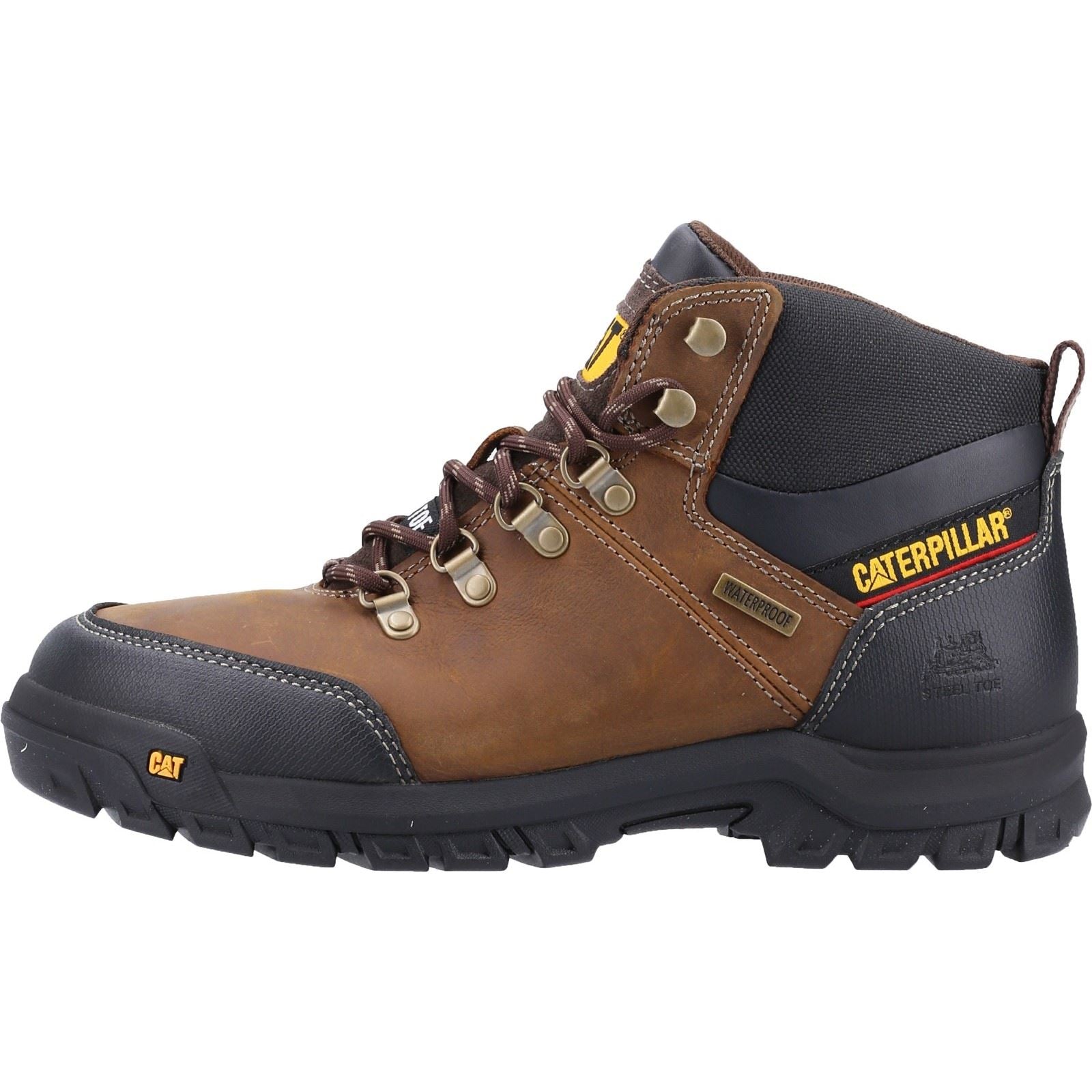 Caterpillar Rahmen Leder Dichtungsbraune Sicherheitsstiefel