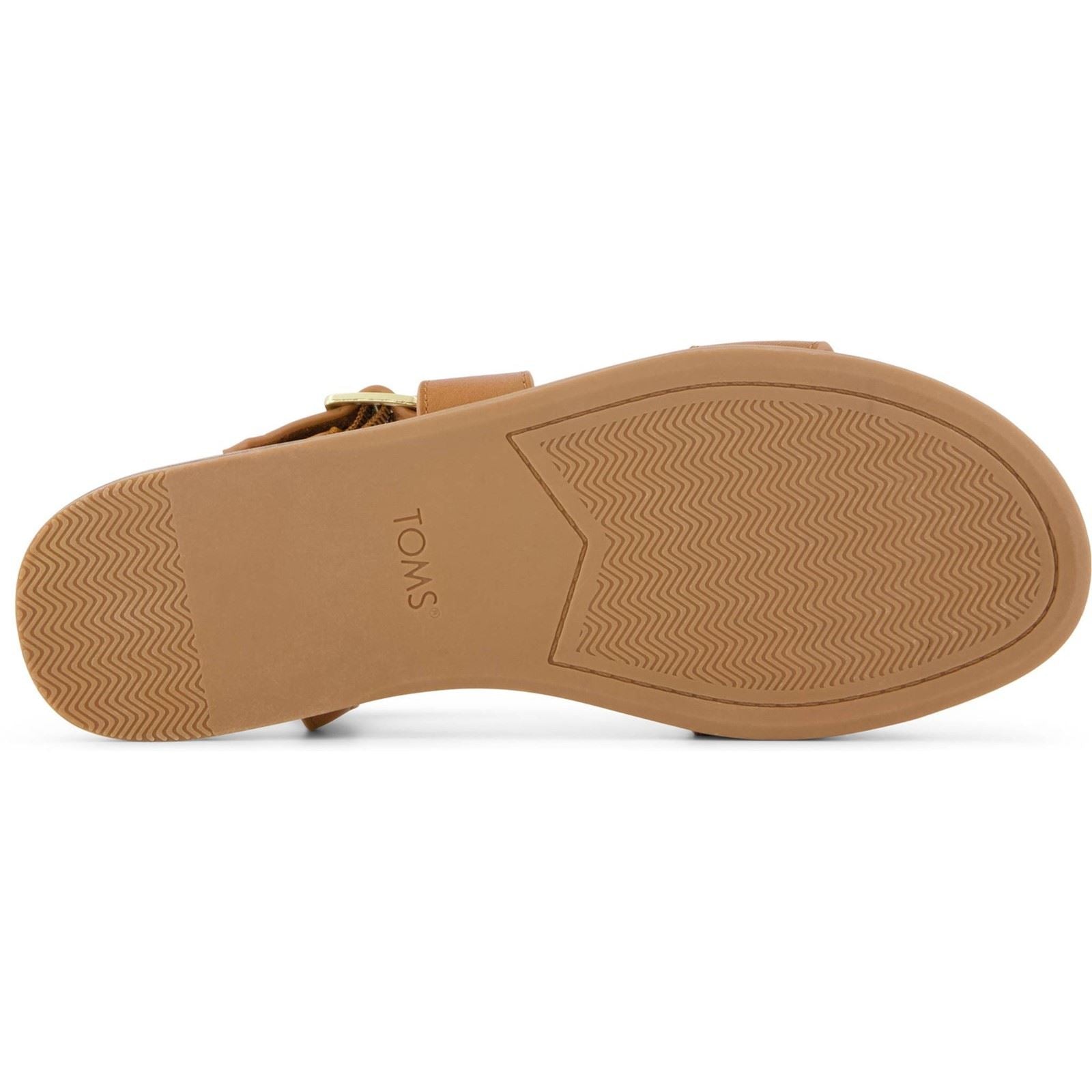 TOMS Mar Leder Damen Braun Zucker Sandalen