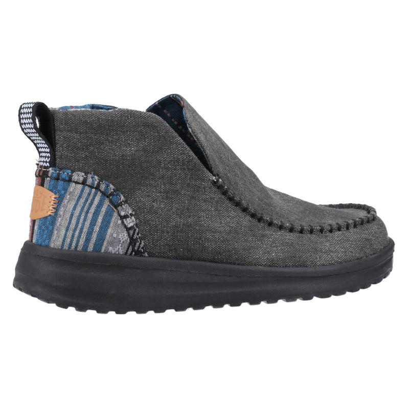 HEYDUDE Denny Baumwoll Damen Schwarze Stiefel