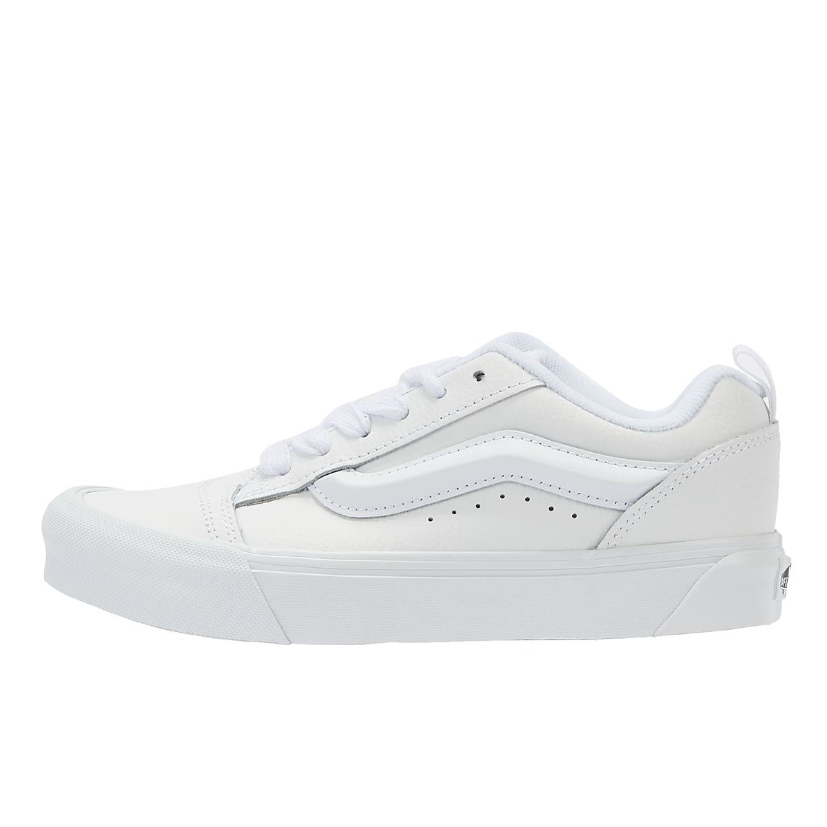 Vans Knu Skool Leder Wahre Damen Weiße Turnschuhe