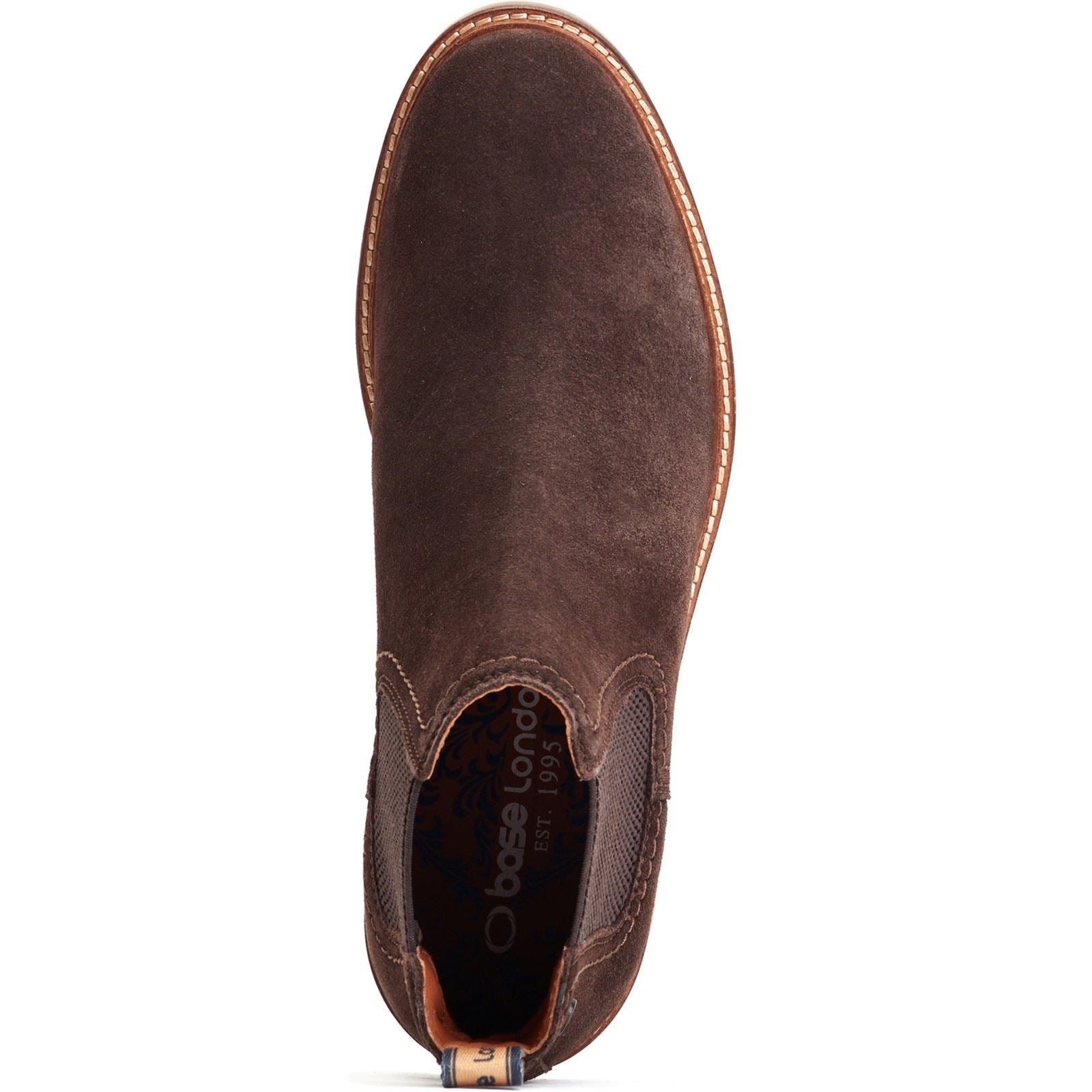 Base London Portland Leder Herren Stiefel In Verbranntem Braun