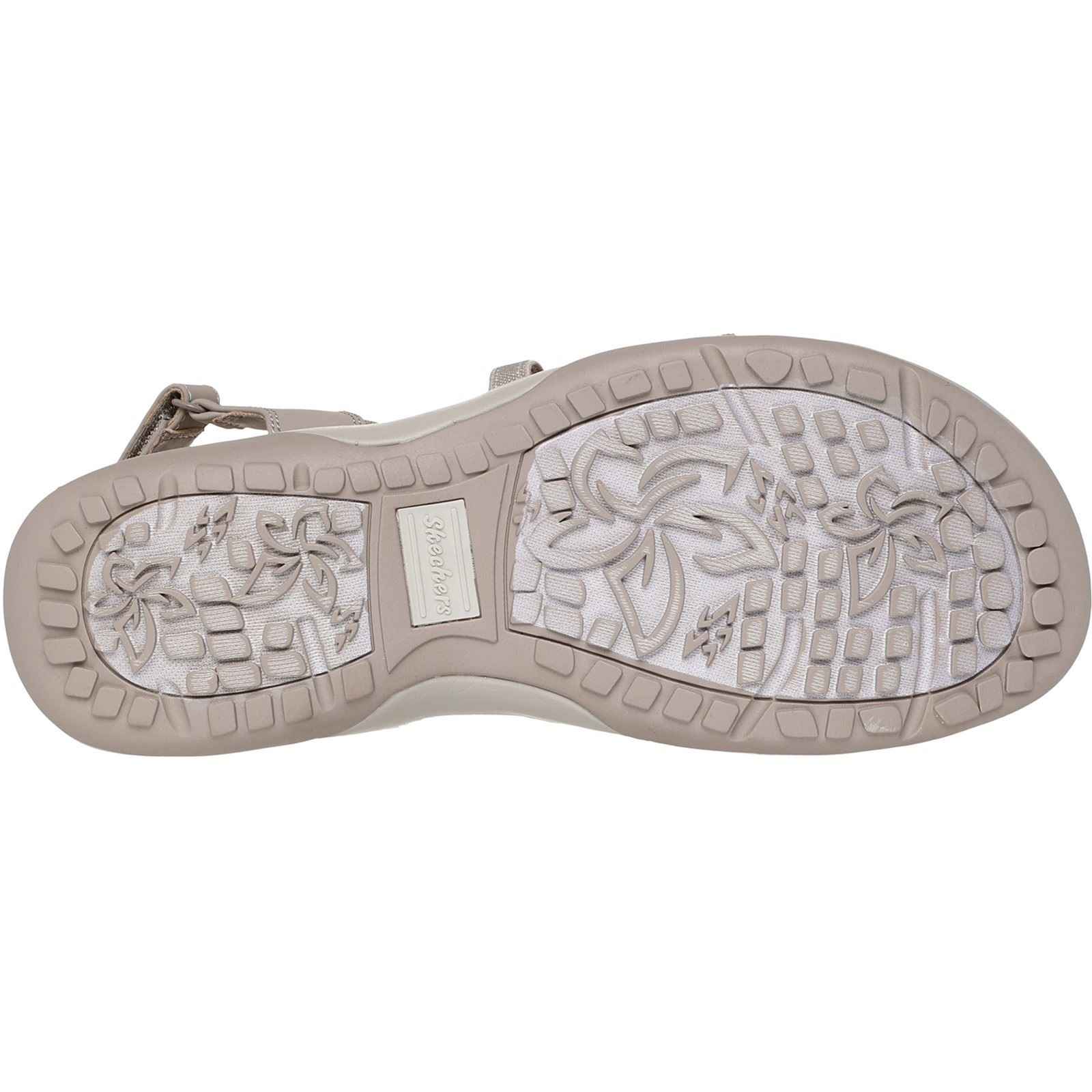 Skechers Reggae Slim - Summer Getaway Polyester Damen Sandalen In Taupe