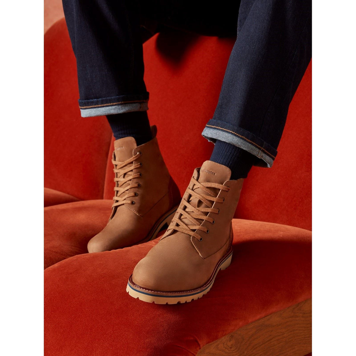 Hush Puppies Maguire Herren Wildleder Stiefeletten in Tan