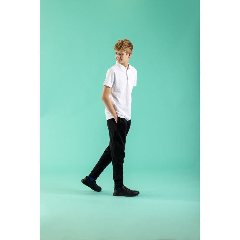 Hush Puppies Shane Senior Die Schwarzen Schnürschuhe Für Jungen Aus Leder