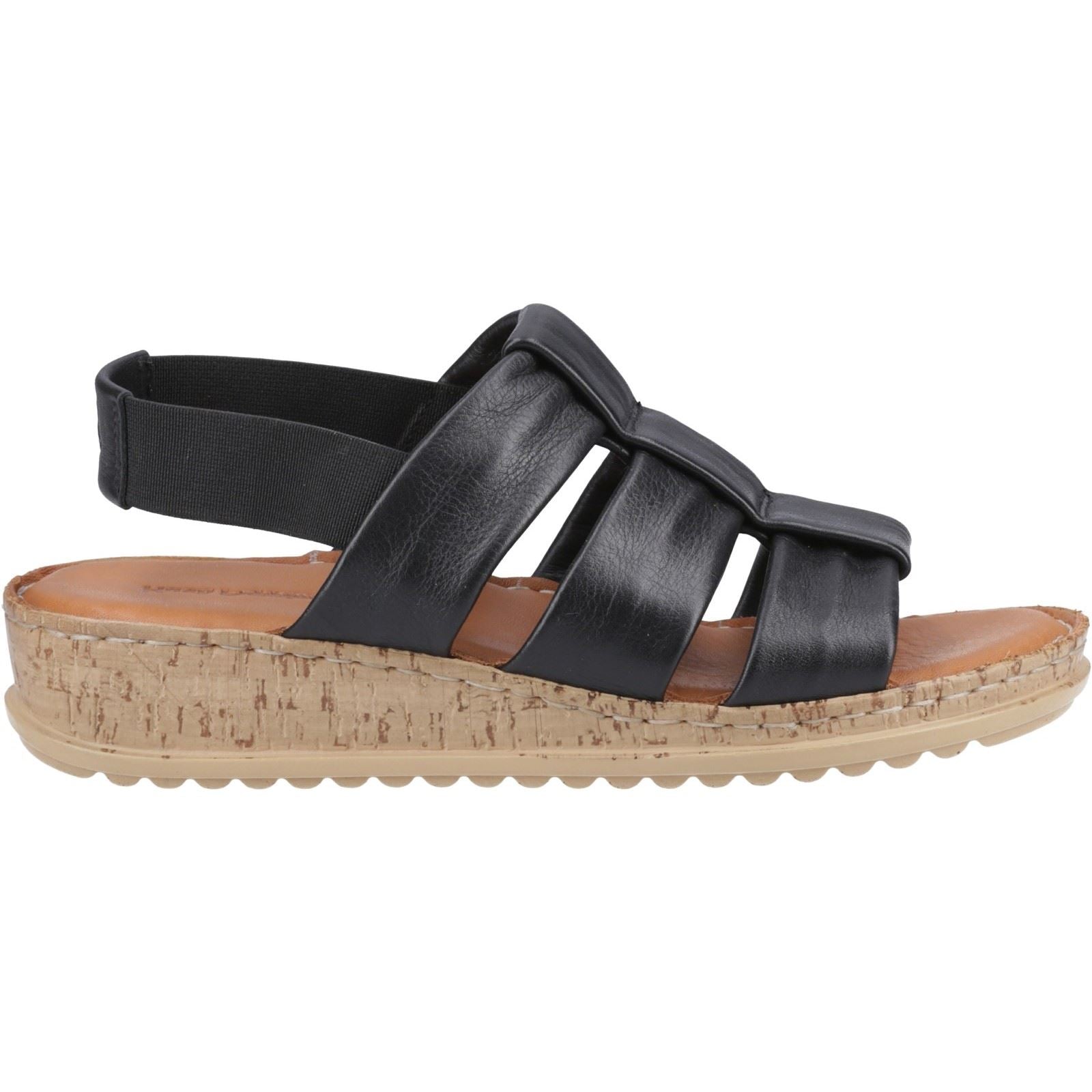 Hush Puppies Eden Gladiator Damen Sandalen Aus Schwarzem Leder