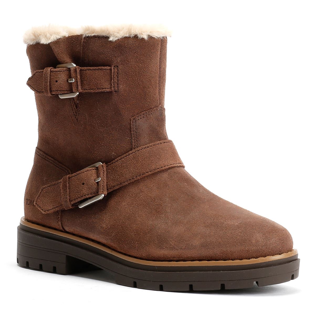 TOMS Ionie Moto Wildleder Damen Braune Stiefel