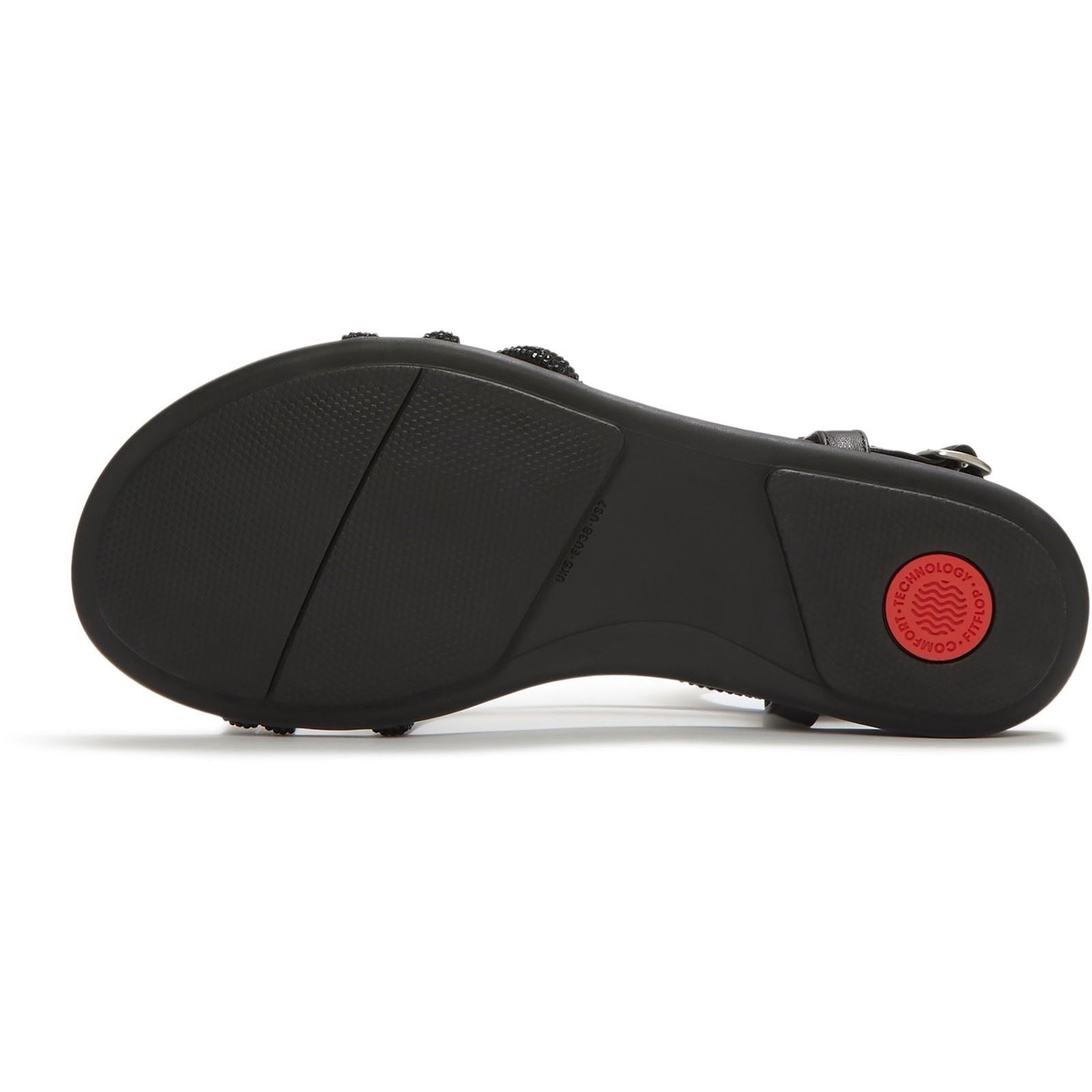 Fitflop Fino Toe-Post Leder Damen All Black Sandalen
